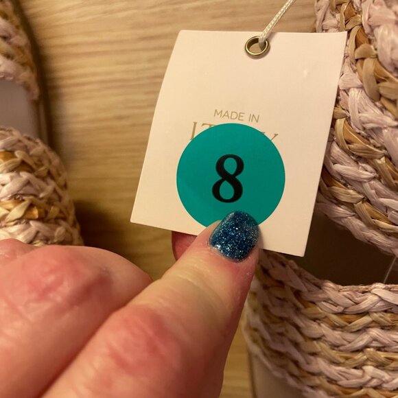 Avellini Made in Italy Braided Band Sandals Women Size 8 in Tan - Picture 4 of 11